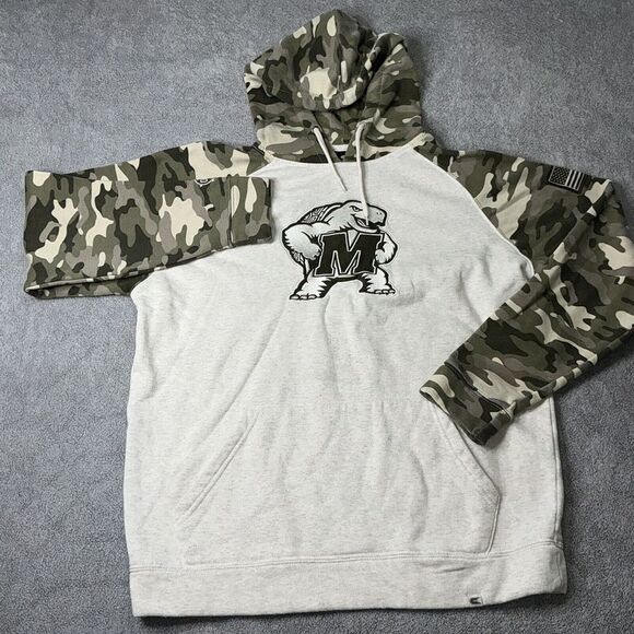 Colosseum Other - Maryland Terrapins Colosseum L Hoodie Salute To Service‎ Embroidered Sweatshirt